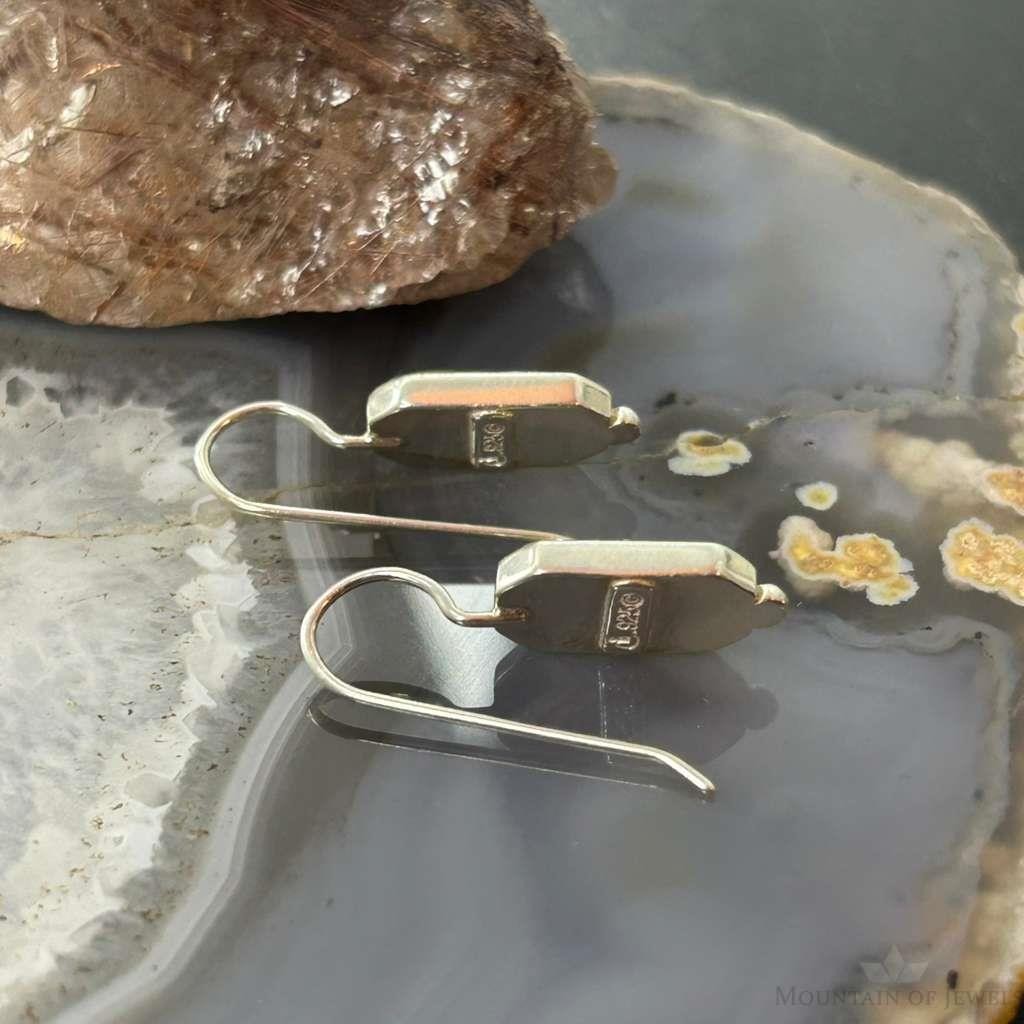 Carolyn Pollack Sterling Silver Green Turquoise Chip Dangle Earrings For Women