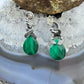 Carolyn Pollack Sterling Silver Faceted Pear Malachite Dangle Earrings For Women