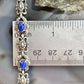 Carolyn Pollack Sterling Silver Lapis Decorated Foldover Link Bracelet For Women