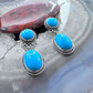 Native American Sterling Silver Turquoise Dangle Earrings For Women