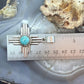 Sterling Silver Southwestern Style Rounded Mohave Turquoise Unisex Zia Pendant
