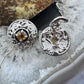 Carolyn Pollack Sterling Silver Faceted Round Citrine Omega Back Stud Earrings For Women