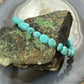 Sterling Silver Natural Turquoise Beads 7.5" Bracelet For Women