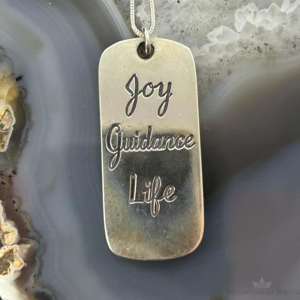 Carolyn Pollack Sterling Silver With Double Sided Symbol Unisex Pendant Necklace