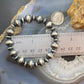 Navajo Pearl Beads and Saucers Alternate Beads Sterling 6"-7" Stretch Bangle