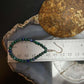 Sterling Silver 4mm Rounded Azurite Malachite Hoop Dangle Earrings For Women