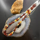 Carolyn Pollack Sterling Silver Carnelian & Fresh Water Pearl Beads 22"-26" Necklace