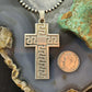 Sterling Silver Overlay Unisex Decorated Cross Pendant