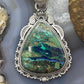Sterling Silver Southwestern Style Triangle Chrysocolla Pendant For Women