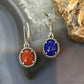 Carolyn Pollack Sterling Silver Red Jasper/Lapis Double Sided Dangle Earrings For Women