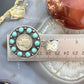 Genuine 1943 90% Silver Mercury Dime Coin w/Turquoise Decorated Unisex Pendant