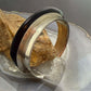 Vintage Native American Sterling Silver Onyx & Turquoise Tapered Bracelet For Women