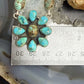 Sterling Silver Southwestern Style Turquoise 20" Cluster Necklace For Women