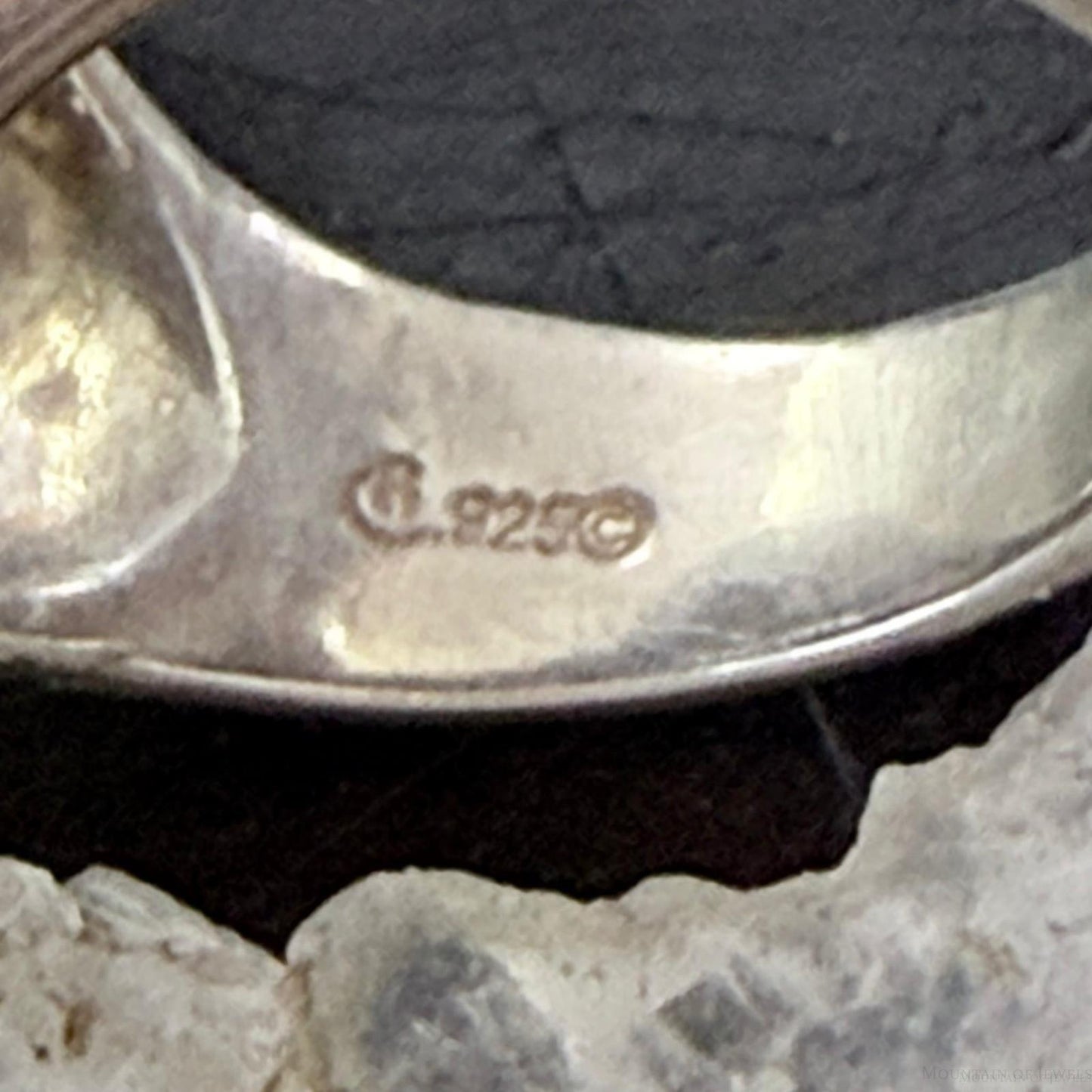 Carolyn Pollack Sterling Silver Large Oval Green Turquoise Shield Ring Size 6.25 For Women