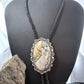 Sterling Silver Southwestern Style Oval Large Maligano Jasper Bolo Tie For Men