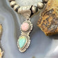 Sterling Silver Southwestern Style Pink Conch & Turquoise Pendant For Women #4