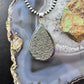 Sterling Silver Large Teardrop Druzy Quartz Double Sided Fashion Pendant For Women