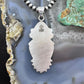Sterling Silver Southwestern Style Long Turquoise Decorated Pendant For Women