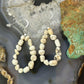 Sterling Silver Natural Wild Horse Beads Hoop Dangle Earrings For Women