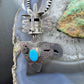 Vintage Elvis Nelson Native American Sterling Silver Kachina Eagle w/Turquoise Unisex Pendant