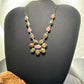 Sterling Silver Southwestern Style Turquoise &Pink Conch Cluster 21" Necklace For Women