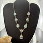 Sterling Silver Southwestern Style Golden Hill Turquoise Lariat 20" Necklace For Women