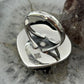 Sterling Silver Southwestern Style Malachite Heart Shape Ring Size 9 For Women