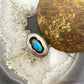 Vinatge Native American Silver Turquoise Shadow Box Ring Size 6.25 For Women