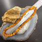 Sterling Silver Natural Amber Beaded 18" Necklace For Women