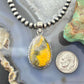 Sterling Silver Southwestern Style Teardrop Yellow Jasper Pendant For Women #2