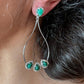 Carolyn Pollack Sterling Silver Jade & Malachite Hoop Dangle Earrings For Women