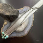 Sterling Silver Southwestern Style Turquoise #8 Cluster 23" Lariat Necklace For Women