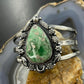 Sterling Silver Southwestern Style Large Teardrop Variscite Bracelet For Women #1