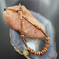 Copper Navajo Pearl Round & 25mm Cylinder w/Spiny Oyster Beads 20" Necklace For Women