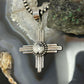 Sterling Silver Southwestern Style Rounded White Buffalo Unisex Zia Pendant