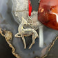 Sterling Silver Handmade & Stamped Ornament Prancer Reindeer