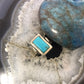 Christin Wolf Vintage Sterling Silver Turquoise & Lapis Reversible Ring 9.75 For Women