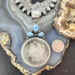 Genuine 1896 90% Morgan Silver Dollar Coin Golden Hill Turquoise Unisex Pendant