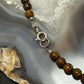 Sterling Silver 6mm Tiger's Eye Beads 16" Necklace For Women