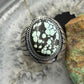Native American Sterling Silver Oval Turquoise w/Matrix Shield Ring Size 9.5 For Men