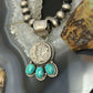 Genuine 1944 90% Silver Mercury Dime Coin Mohave Turquoise Unisex Pendant