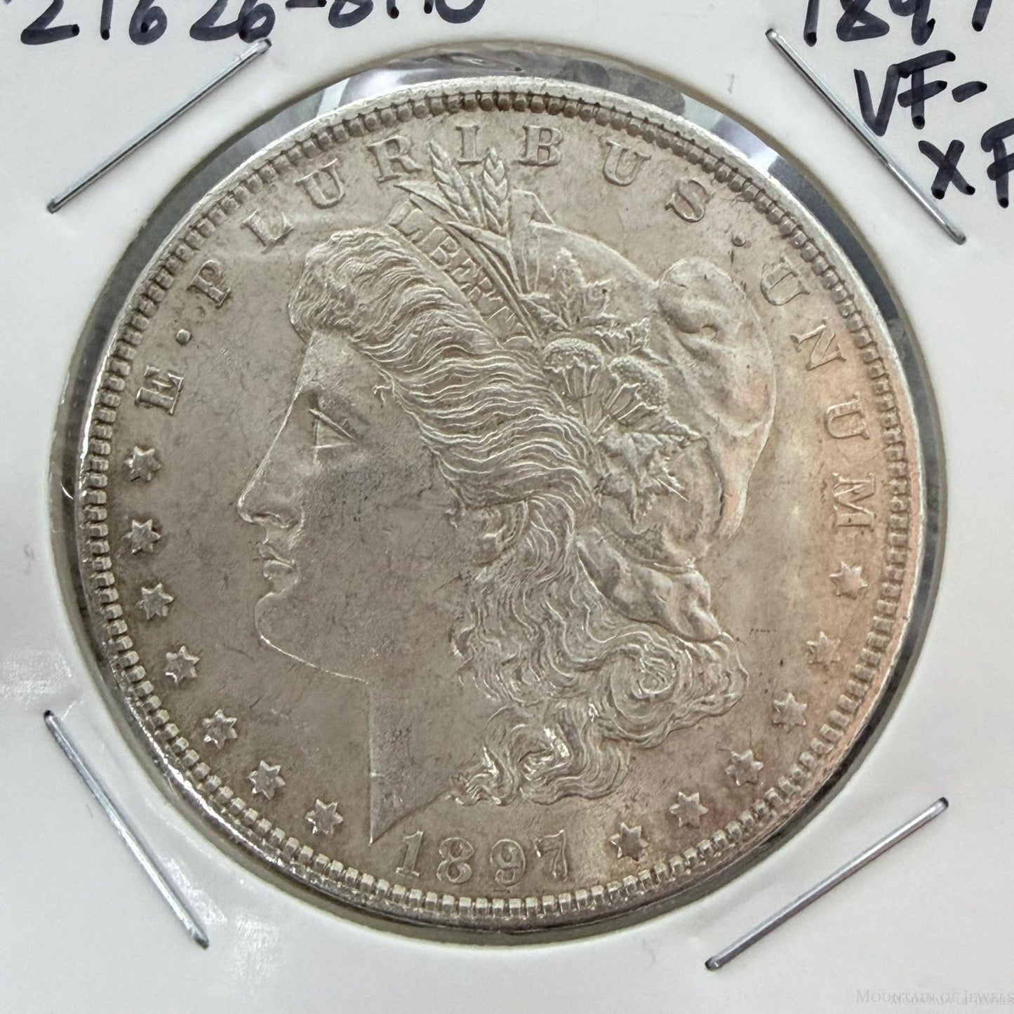 1897 US 90% Morgan Silver Dollar VF-XF #21626-8HO