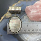 Juan Guerro Native American Sterling Silver Large Mother of Pearl Pendant