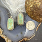 Sterling Silver Southwestern Style Rectangle Turquoise Dangle Earrings For Women