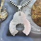 Sterling Silver Southwestern Style Teardrop Turquoise Decorated Unisex Naja Pendant