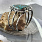 Sterling Silver Southwestern Style Large Teardrop Azurite Malachite Bracelet For Women