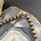 Southwestern Style Copper 8mm Round Navajo Pearl Beades &Turquoise Disk Necklace For Women