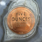 US 5 Ounces .999 Fine Copper Round Lincoln Penny Mint
