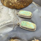 Sterling Silver Southwestern Style Rectangle Turquoise Dangle Earrings For Women