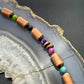 Southwestern Style Copper Navajo Pearl Round &Cylinder w/Multistone 18" Necklace For Women